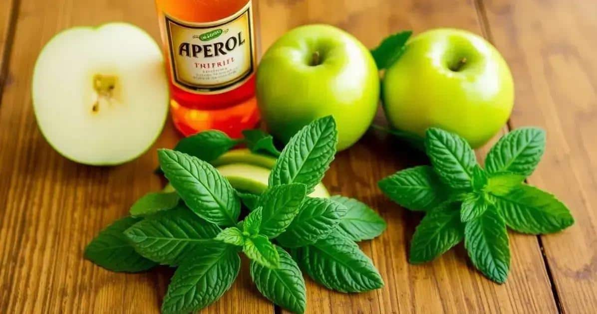 Ingredienti per Aperol con soda alla mela verde