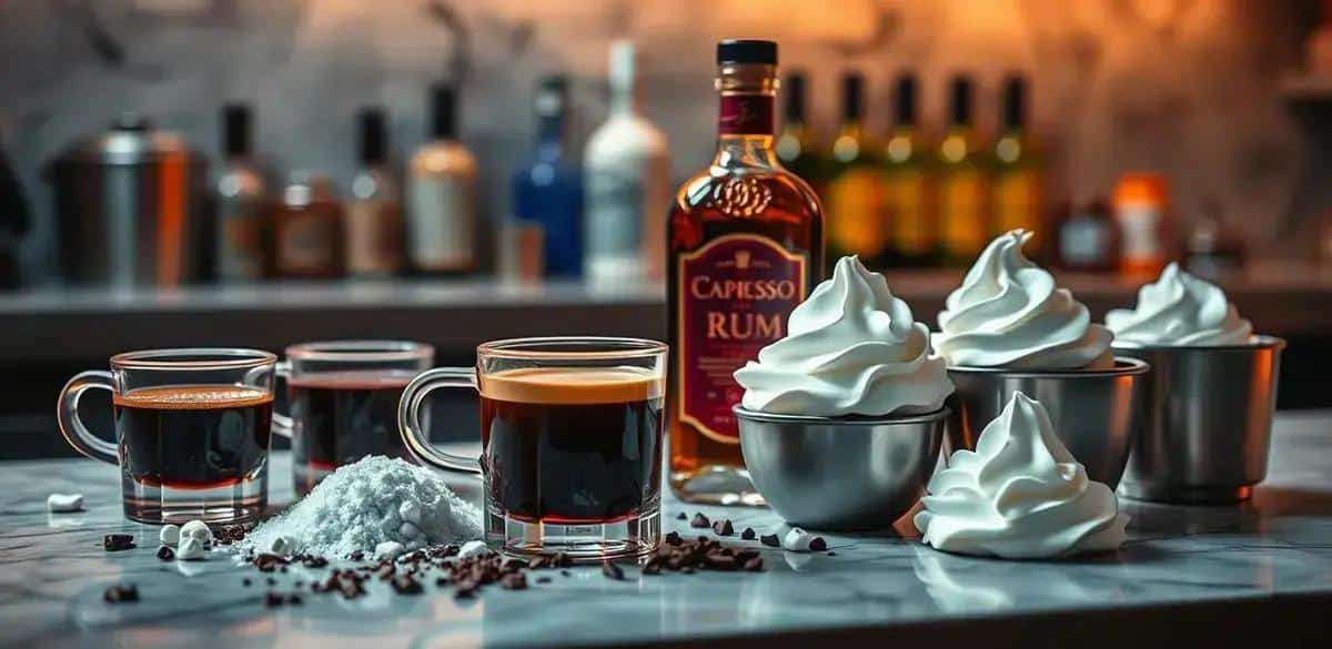 Ingredienti per Caffè con rum e scaglie di cioccolato
