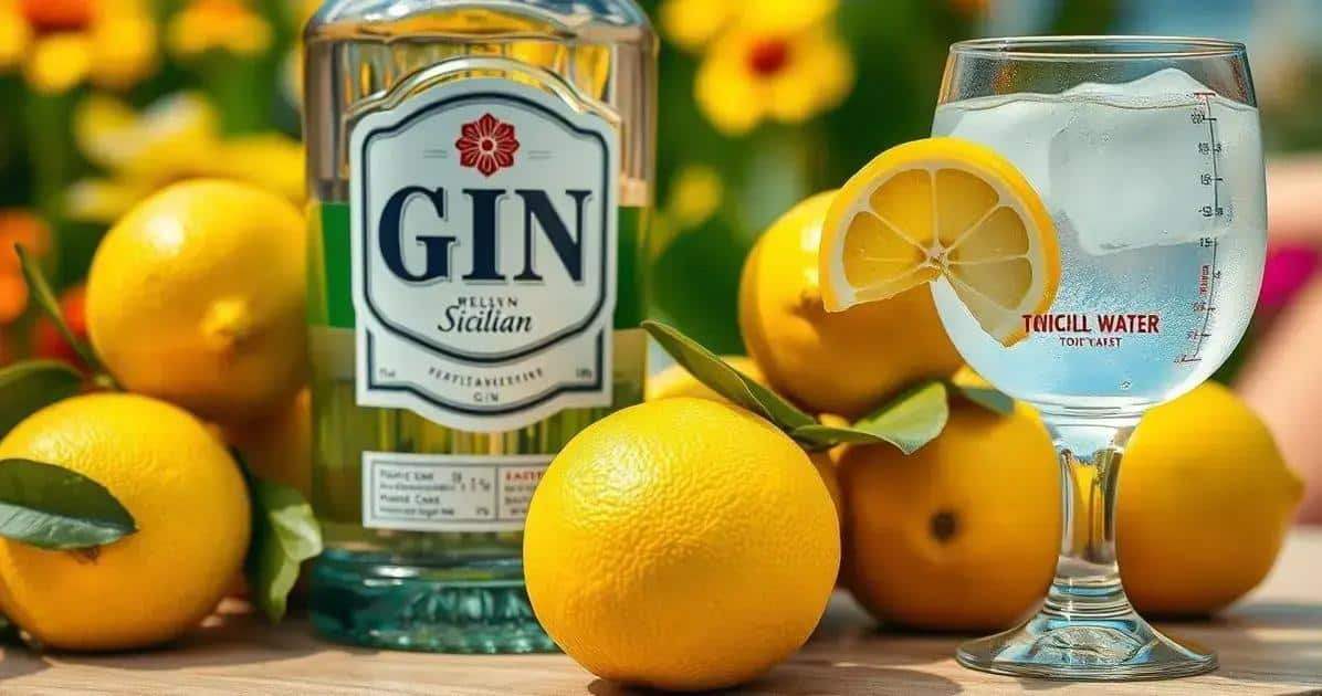 Ingredienti per Gin Tonic con limone di Sicilia