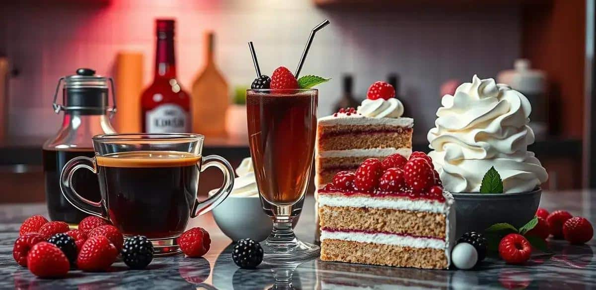Ingredienti per il Caffè con liquore ai frutti rossi e panna montata
