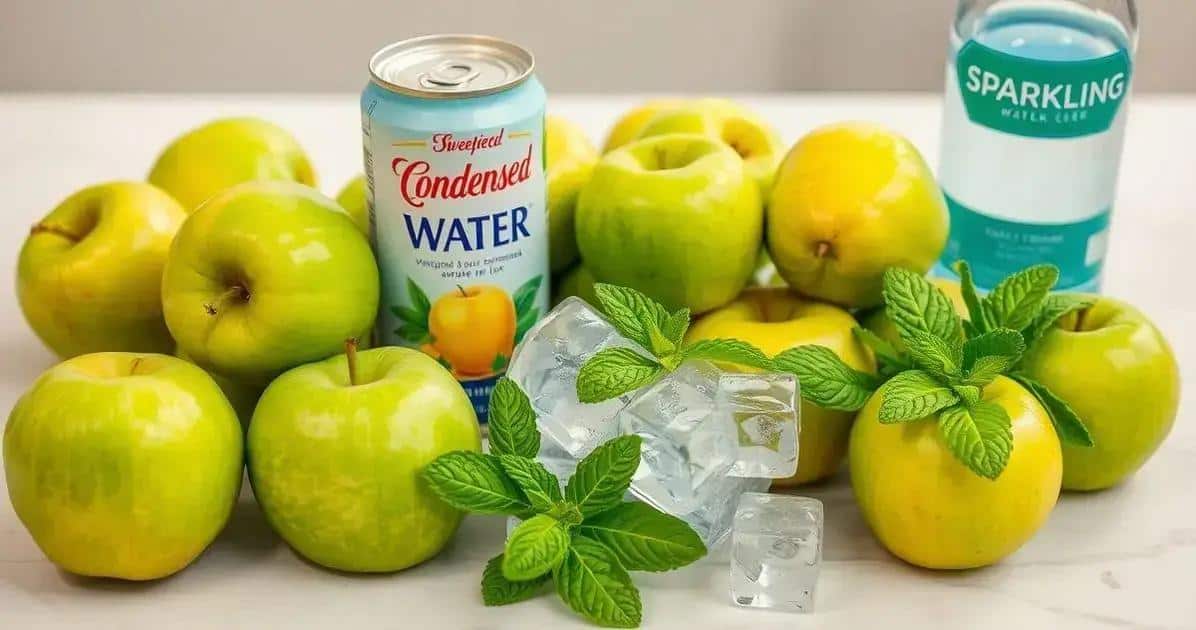 Ingredienti per il Drink alla Mela Verde