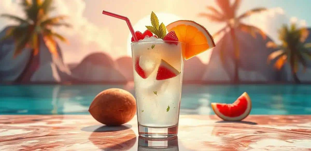 Ingredienti per il drink con acqua di cocco