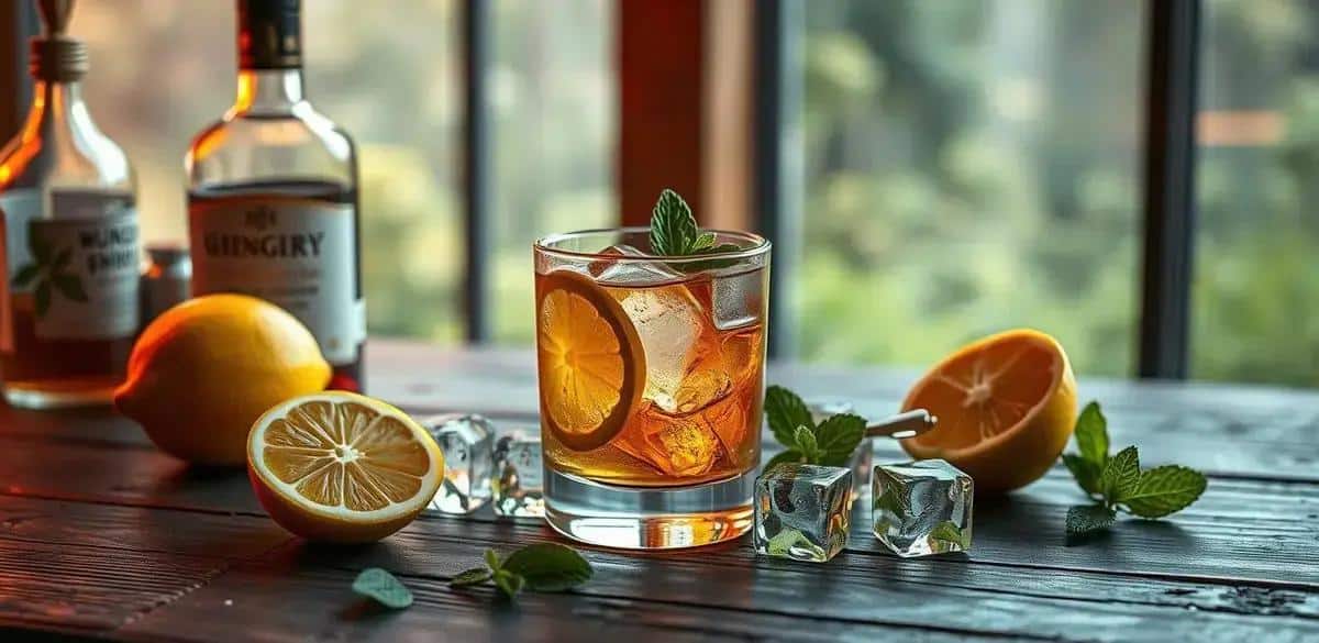 Ingredienti per il whisky con sciroppo di zenzero e limone di Sicilia