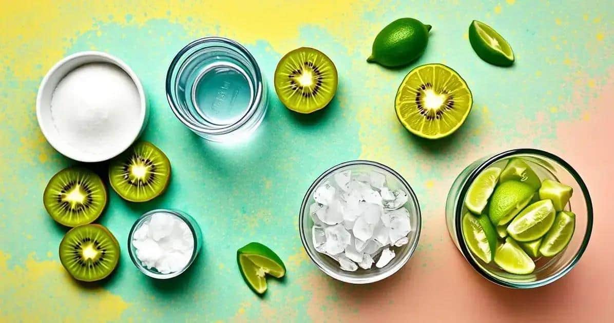 Ingredienti per la Caipiroska al Kiwi