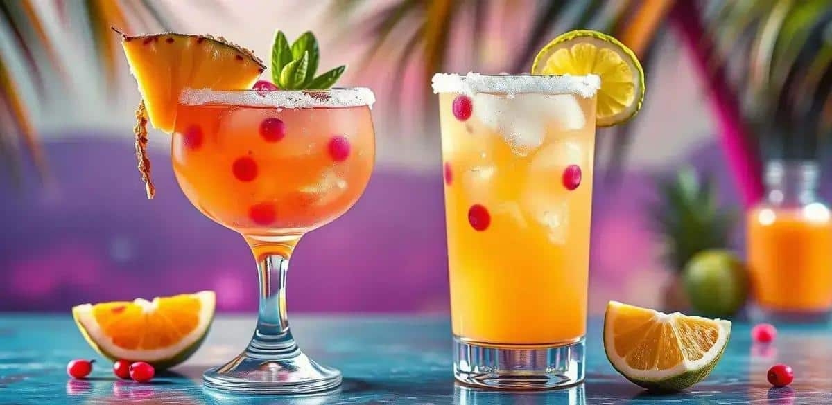 Ingredienti per la Margarita con succo di ananas e pepe rosa