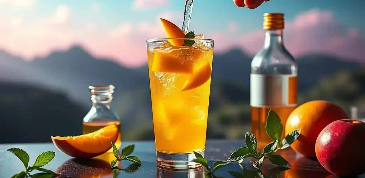 Metodo di preparazione del Ghiaccio al liquore di mango e menta