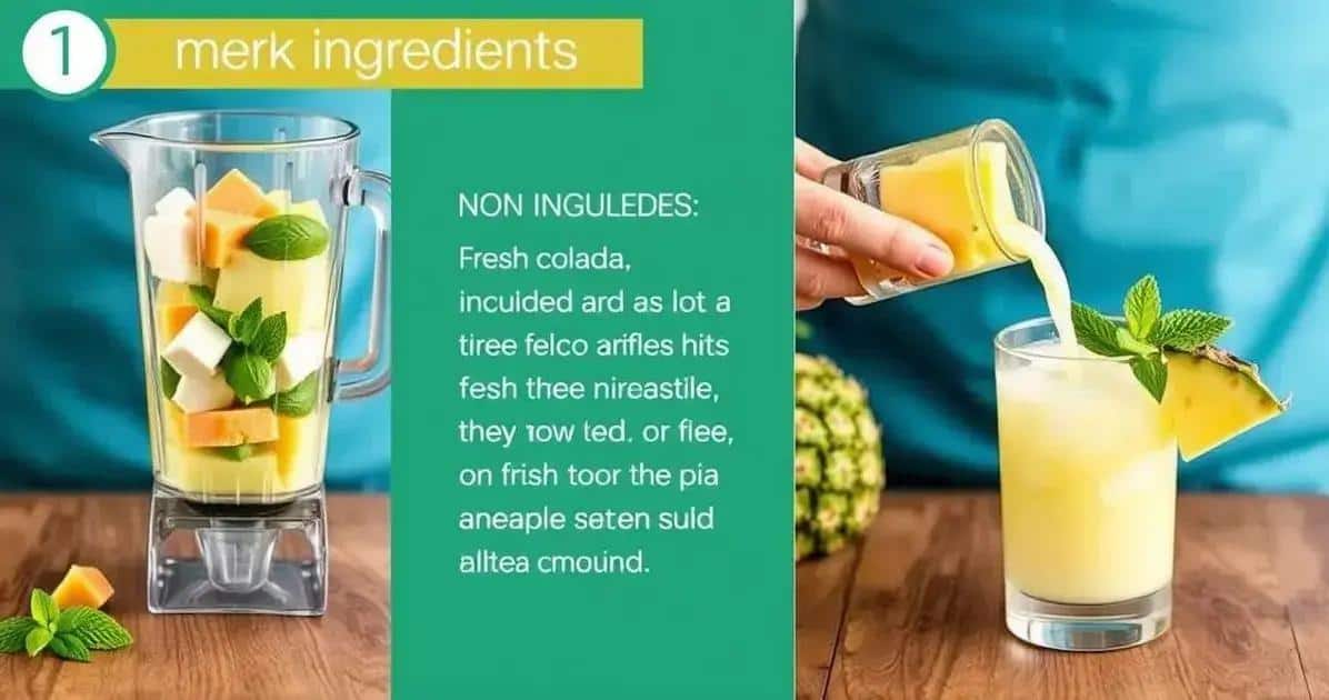 Metodo di Preparazione della Piña Colada Analcolica