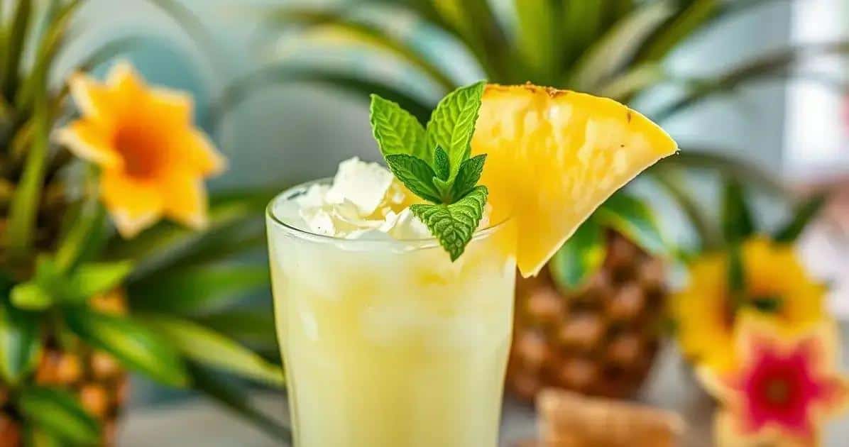 Piña Colada con Liquore alla Menta e Cioccolato Bianco: Una Delizia Tropicale