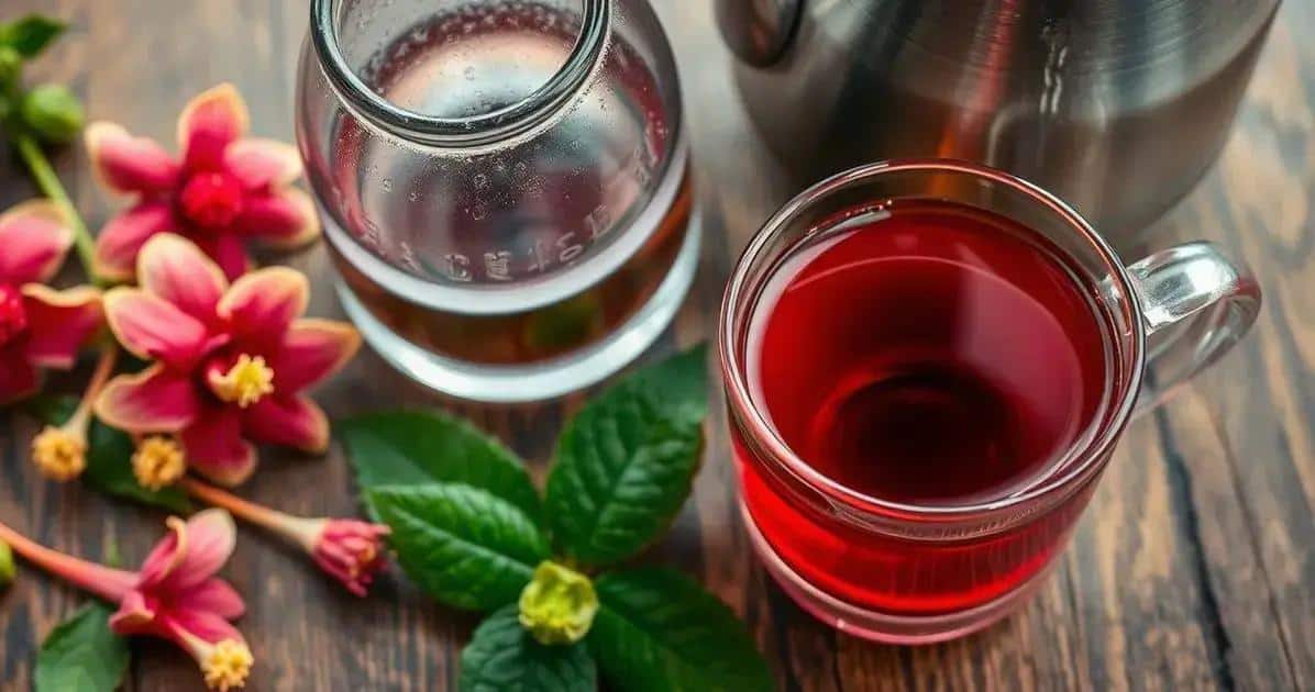 Preparazione del tè all’ibisco