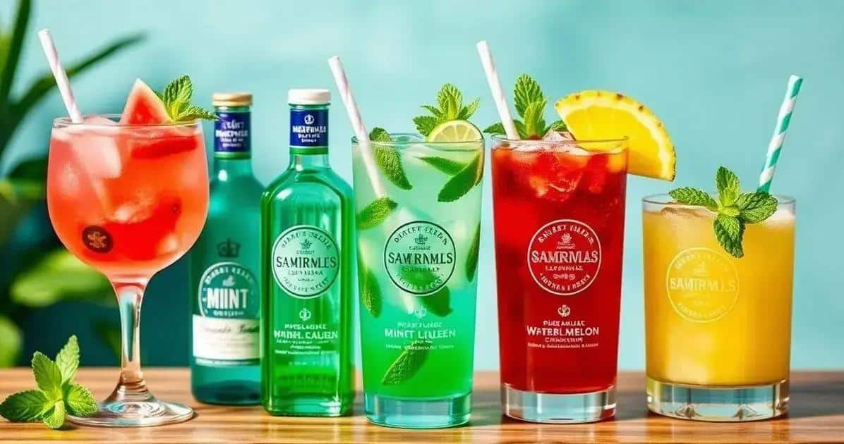 Varianti del cocktail estivo con liquore alla menta