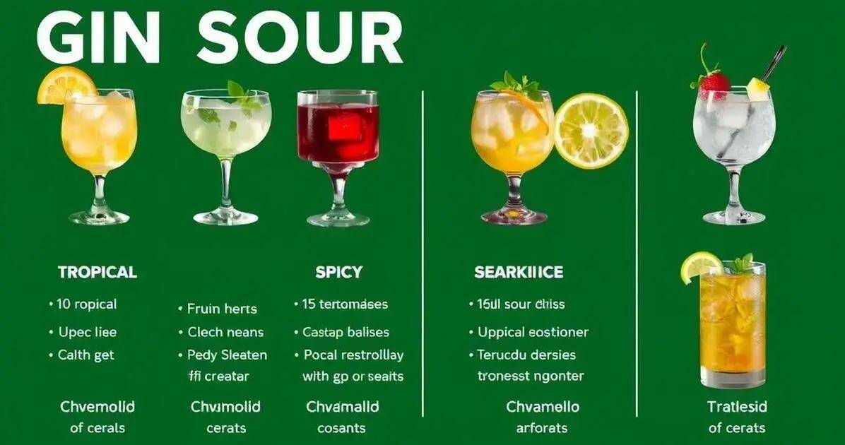 Varianti del gin sour con albume e liquore alla ciliegia