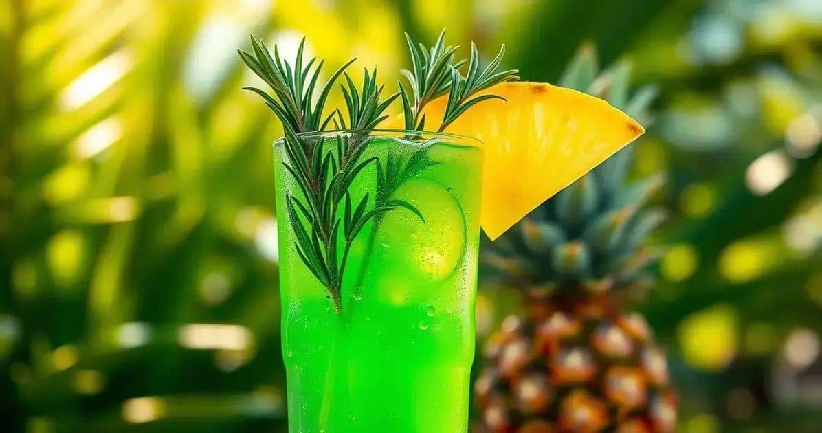 Bevanda Verde con Succo di Ananas e Rosmarino: Un Tocco Fresco
