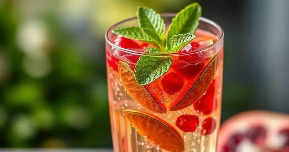 Champagne con Succo di Melagrana e Menta: Una Ricetta Festiva