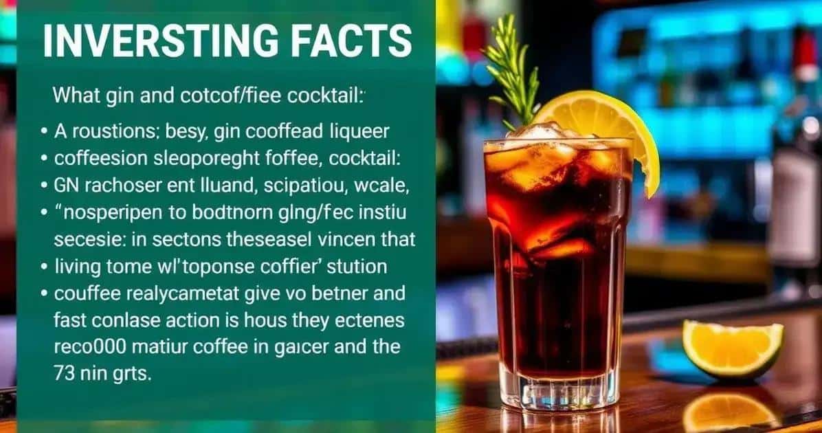 Curiosità sul Gin Tonic con Liquore al Caffè