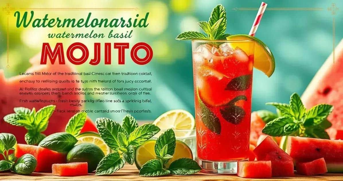Curiosità sul Mojito con succo di anguria e basilico