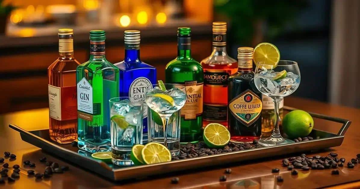 Ingredienti del Gin Tonic con Liquore al Caffè