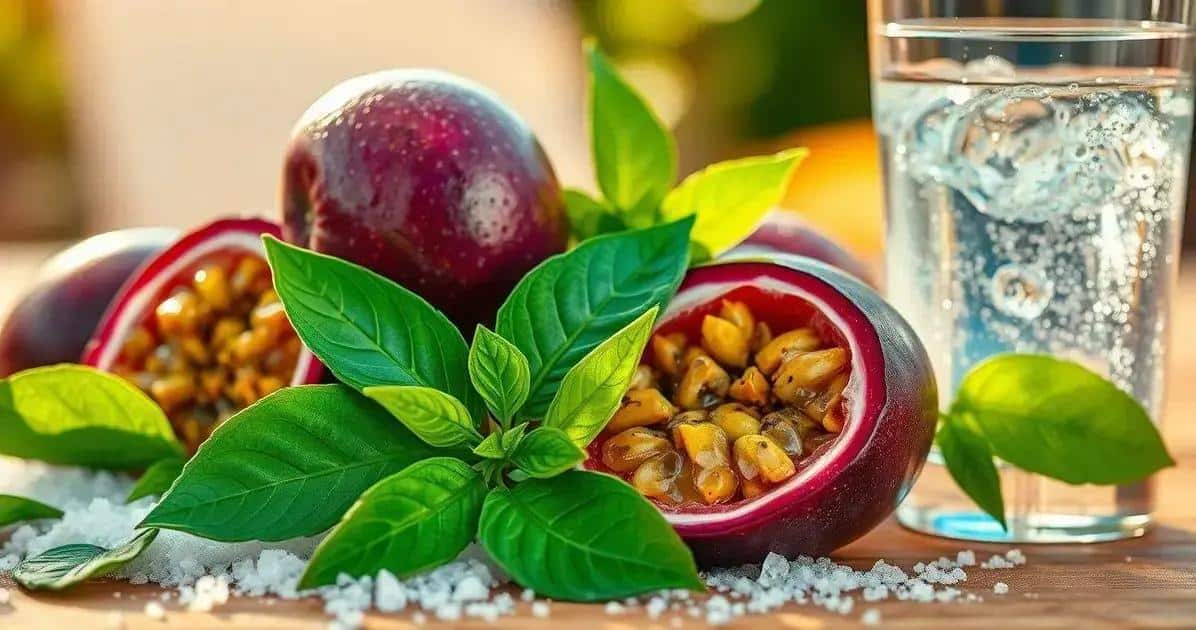 Ingredienti della Soda al frutto della passione con basilico