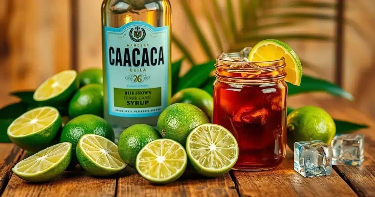 Ingredienti per Cachaça con Lime e Melassa di Canna Ingredienti per Cachaça con Lime e Melassa di Canna