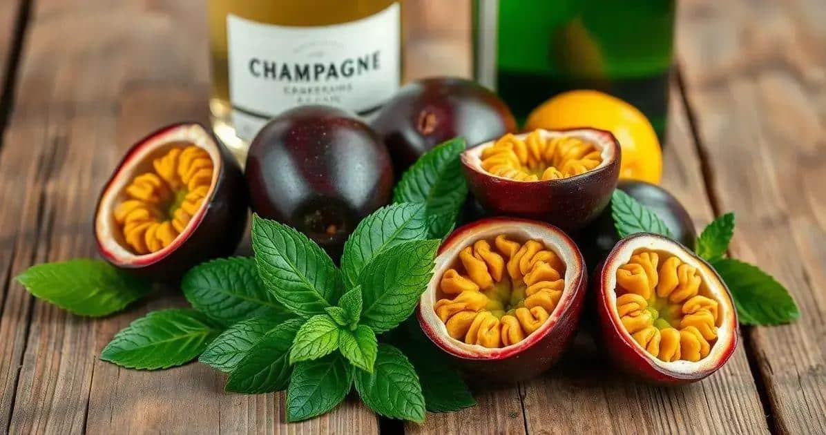 Ingredienti per Champagne con succo di frutto della passione