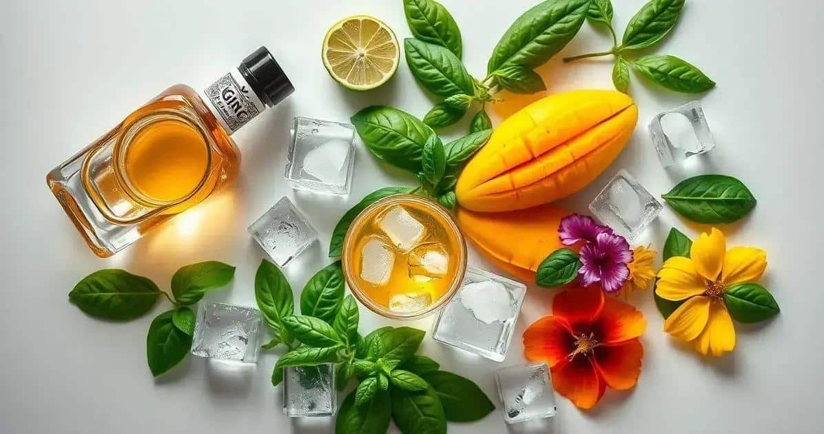 Ingredienti per Gin con succo di mango e basilico
