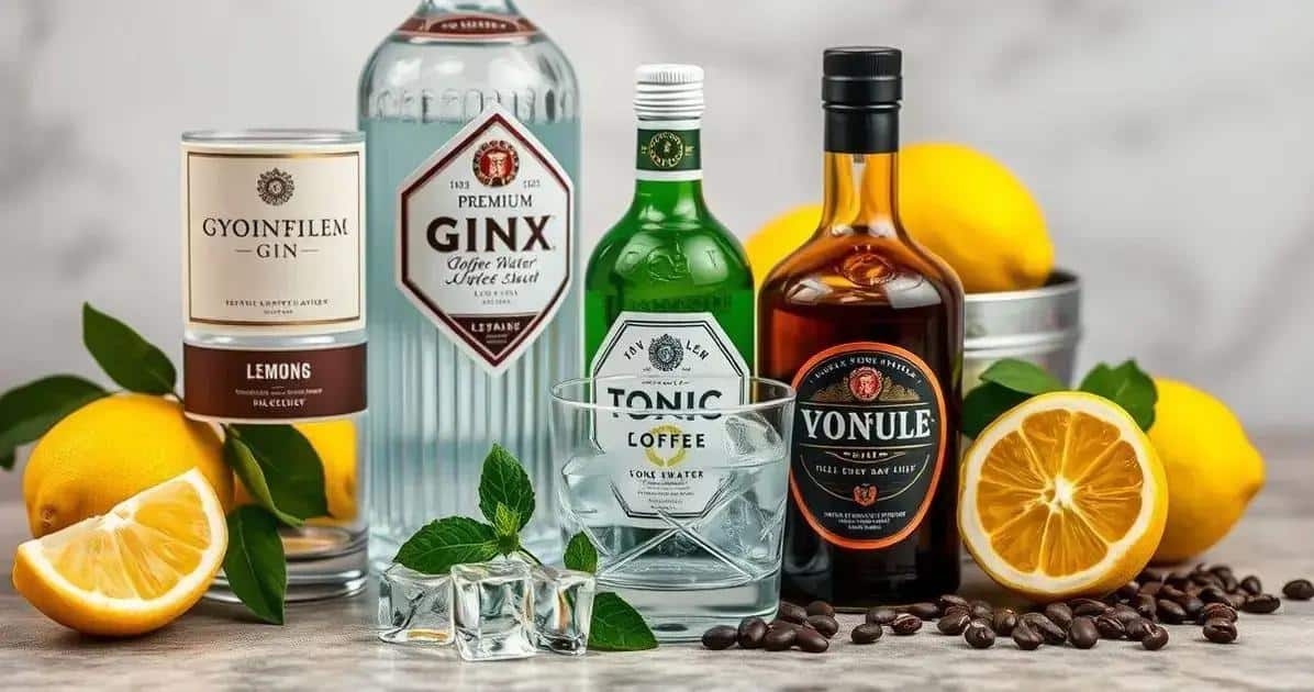 Ingredienti per Gin Tonic con Liquore al Caffè