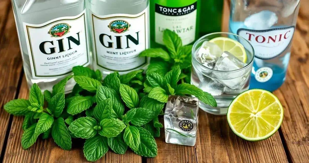 Ingredienti per Gin Tonic con Liquore alla Menta