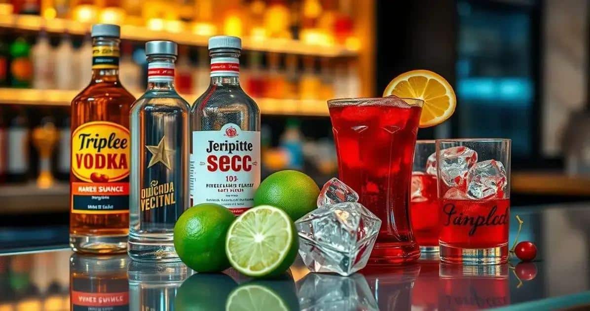 Ingredienti per il Cocktail Cosmopolitan
