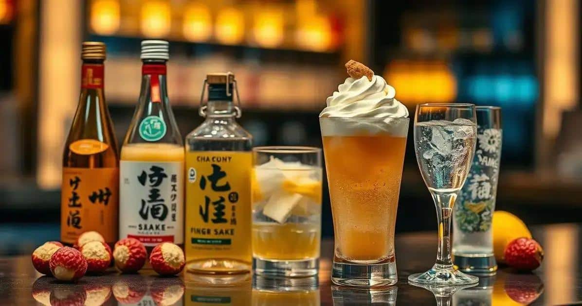 Ingredienti per il Sake con Litchi e Schiuma di Zenzero