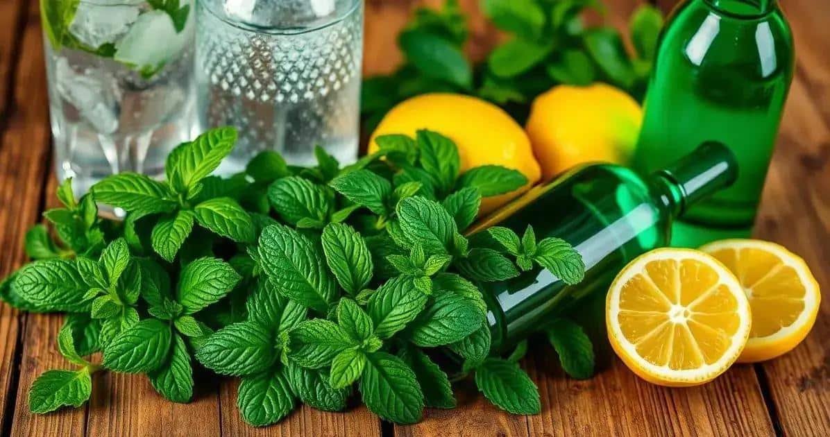 Ingredienti per la Bevanda al Liquore alla Menta