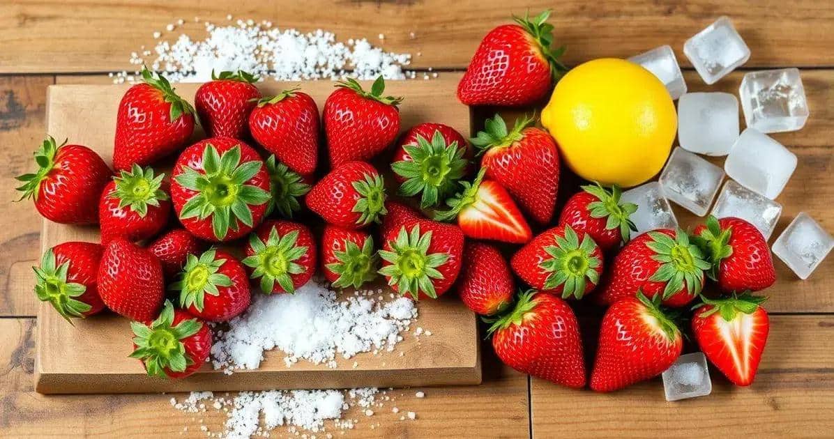 Ingredienti per la Bevanda Frozen alla Fragola