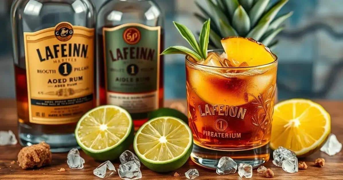 Ingredienti per la Caipiríssima all’ananas con rum invecchiato