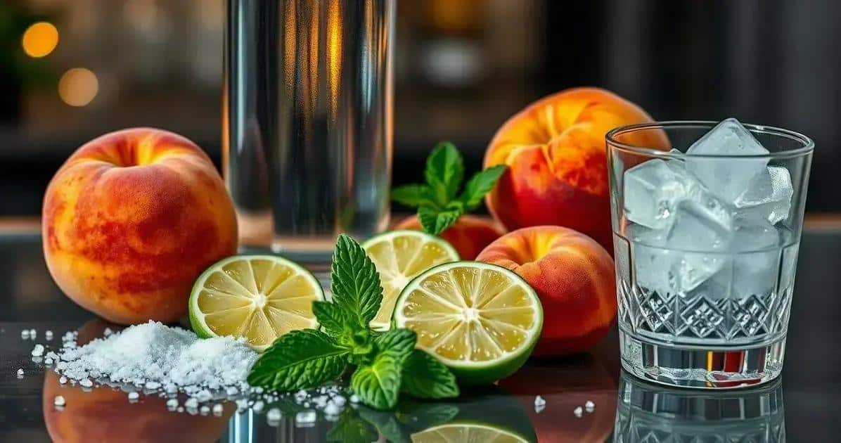 Ingredienti per la Caipiroska alla pesca