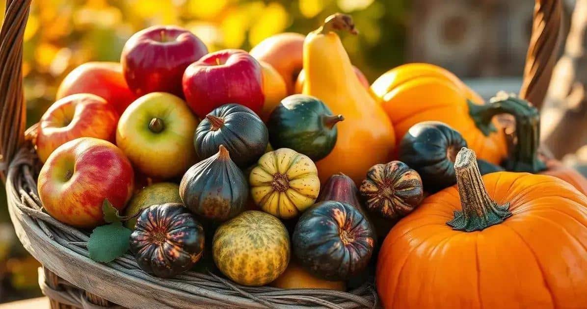 Ingredienti per le ricette con frutti autunnali