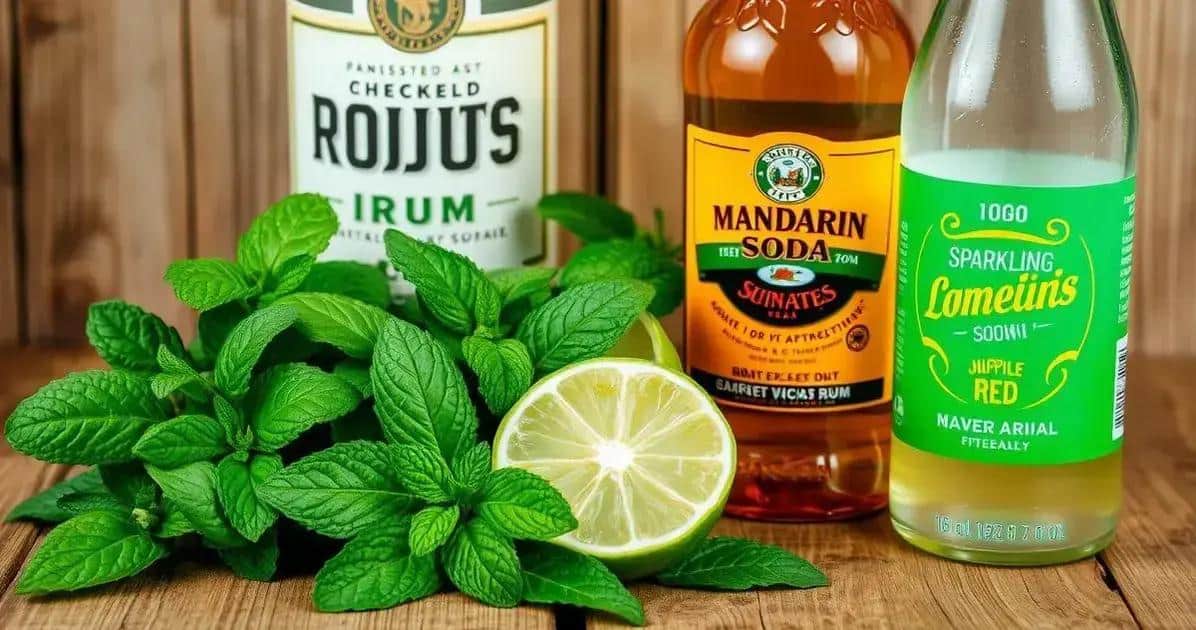 Ingredienti per Mojito con Soda al Mandarino e Menta