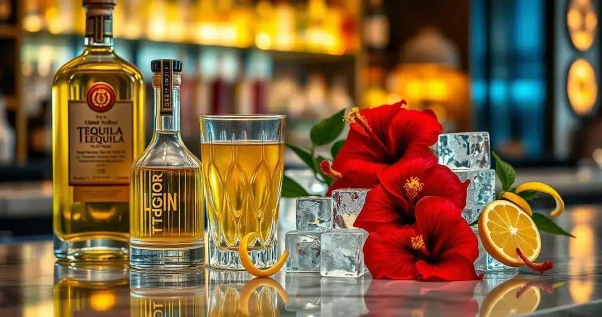 Ingredienti per Tequila Sour con Schiuma di Ibisco