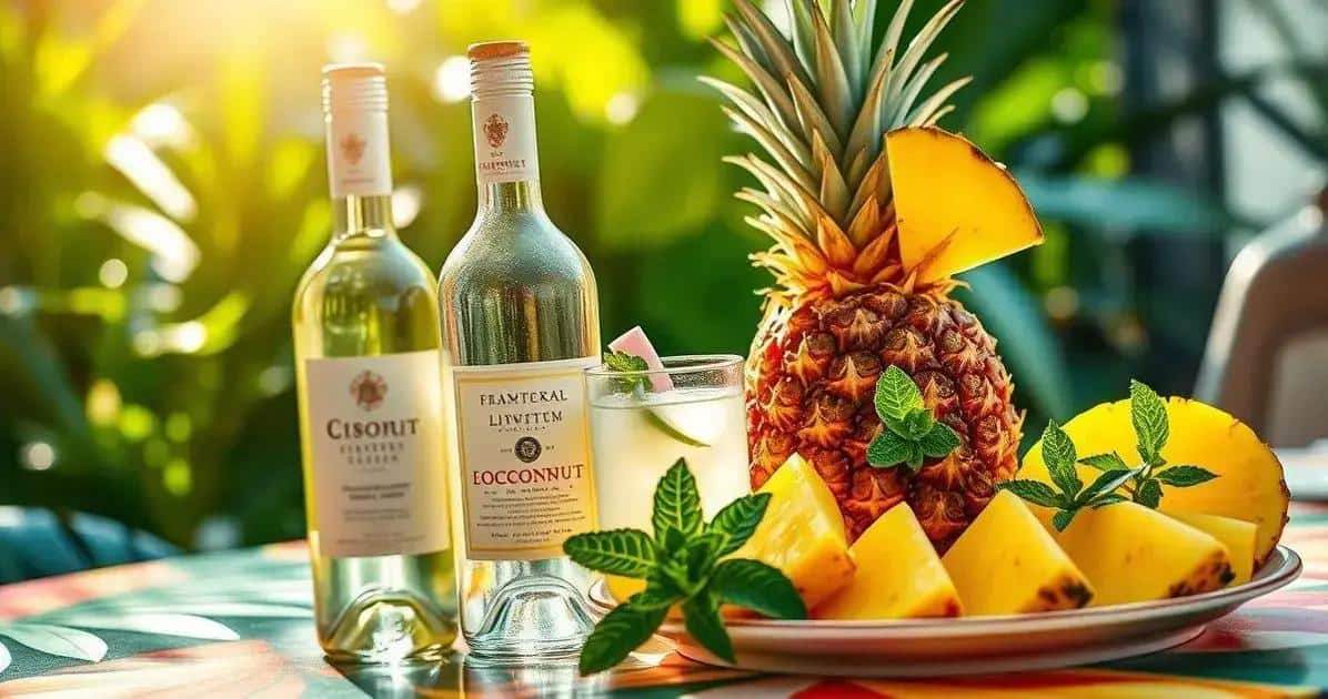 Ingredienti per Vino Bianco con Liquore al Cocco e Ananas