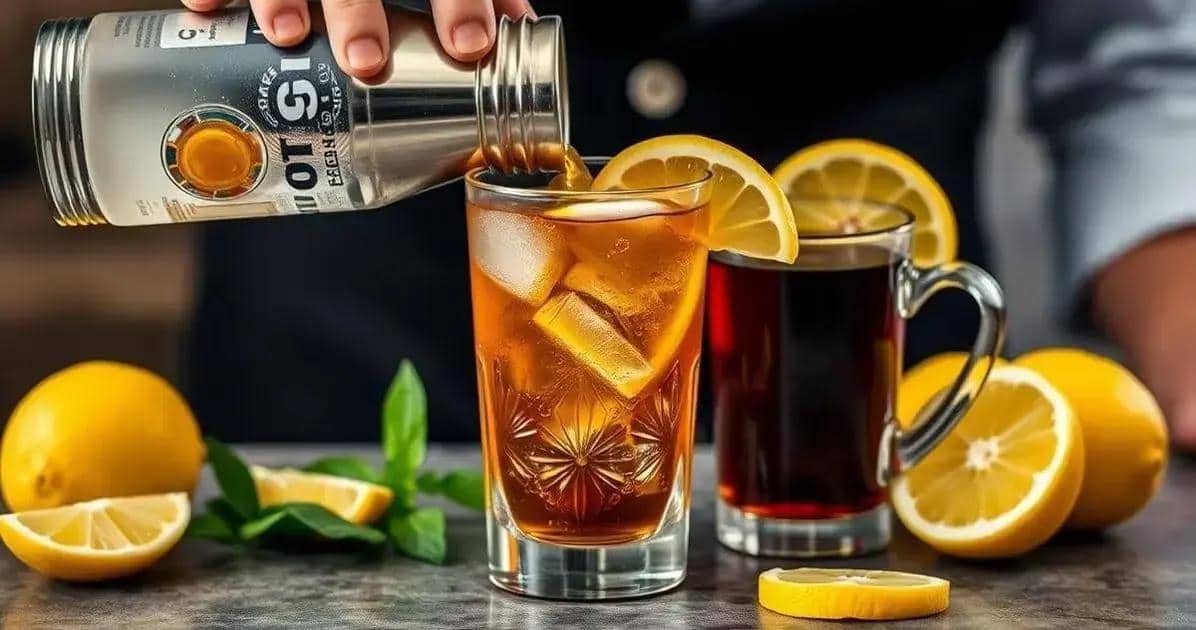 Metodo di preparazione del gin con tè nero e limone di Sicilia