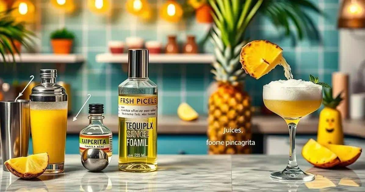 Metodo di preparazione della Margarita con schiuma di ananas