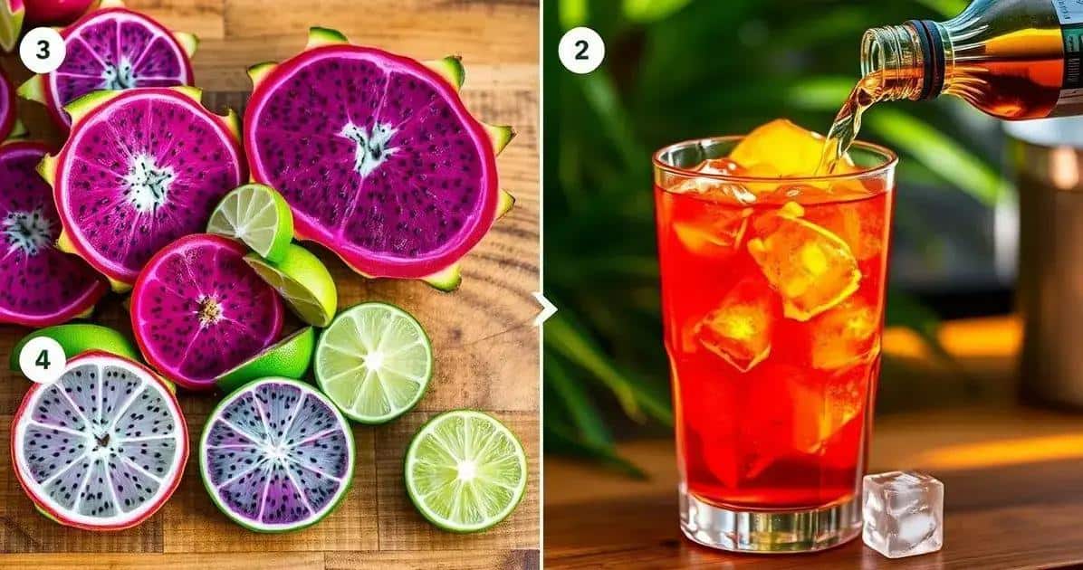Metodo di preparazione per la Caipirinha di Pitaya