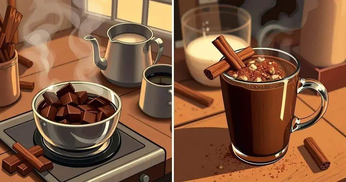 Preparazione del Cioccolato al Liquore di Caffè e Cannella