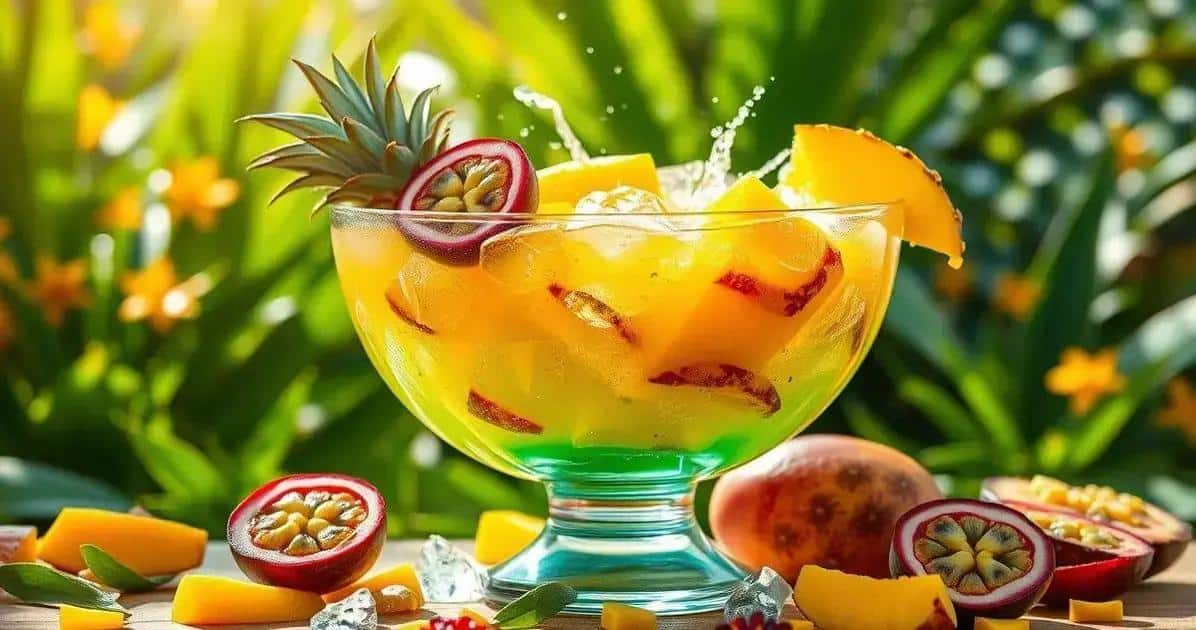 Punch al Rum con Frutti Tropicali: Una Fuga Tropicale Rinfrescante