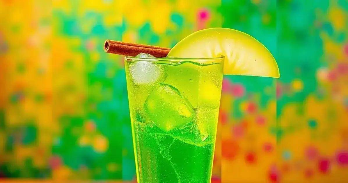 Rum con Soda alla Mela Verde e Cannella: Un Cocktail Rinfrescante