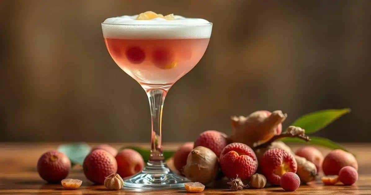 Sake con Litchi e Schiuma di Zenzero: Un Piacere Asiatico Rinfrescante