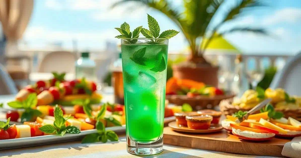 Servire la Bevanda al Liquore alla Menta