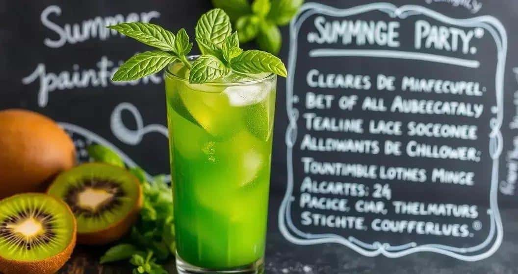 Curiosità sulla bevanda verde con soda al kiwi e basilico