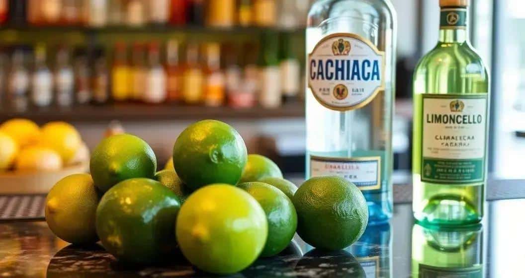 Ingredienti della Caipirissima al Limoncello di Sapucaia Ingredienti della Caipirissima al Limoncello di Sapucaia