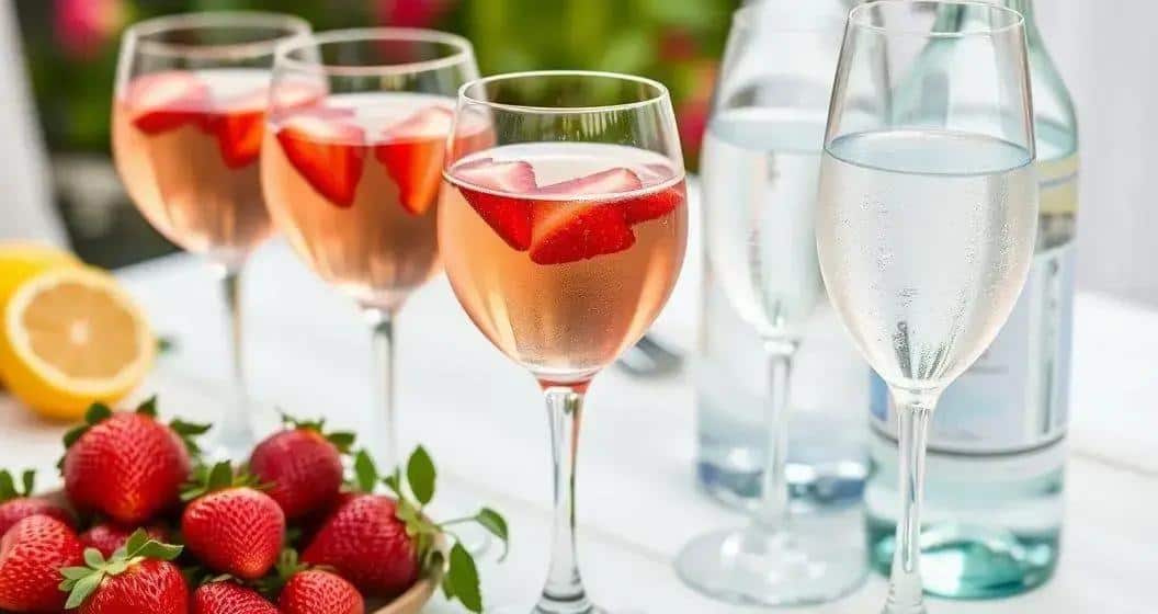 Ingredienti della Ricetta: Vino rosé e altre prelibatezze Ingredienti della Ricetta: Vino rosé e altre prelibatezze