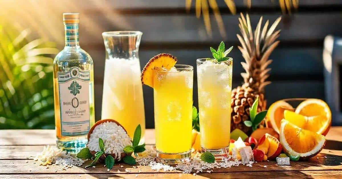 Ingredienti per Gin con succo d’ananas e cocco tostato