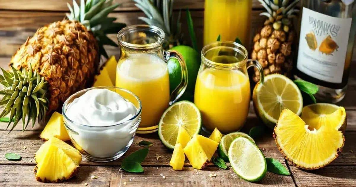 Ingredienti per il Daiquiri al Cocco e Ananas