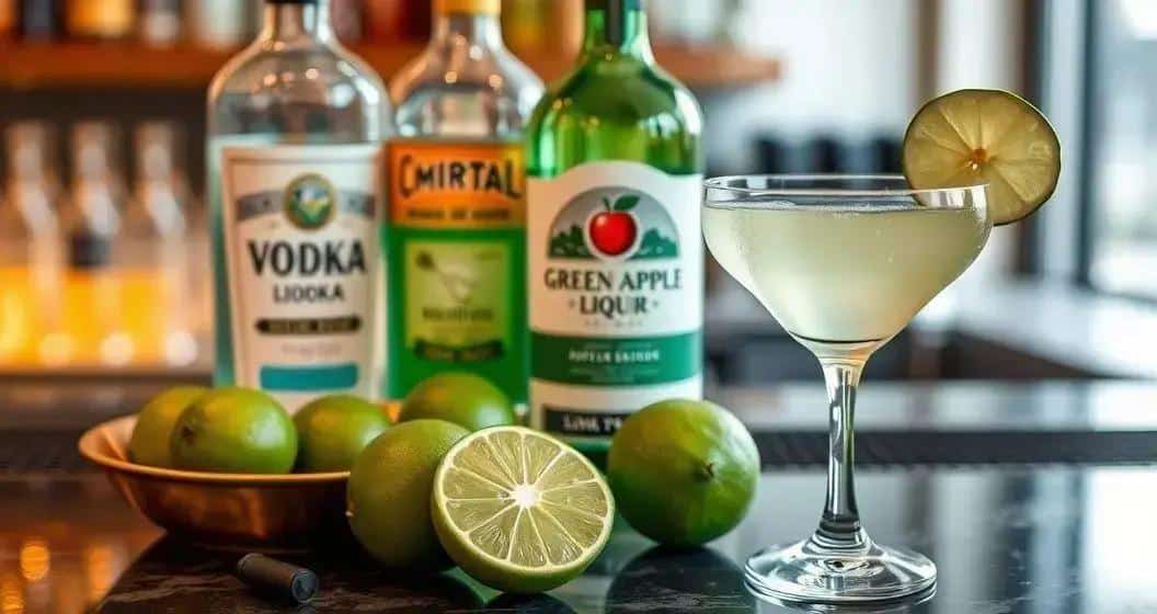 Ingredienti per il Martini alla Mela Verde Ingredienti per il Martini alla Mela Verde